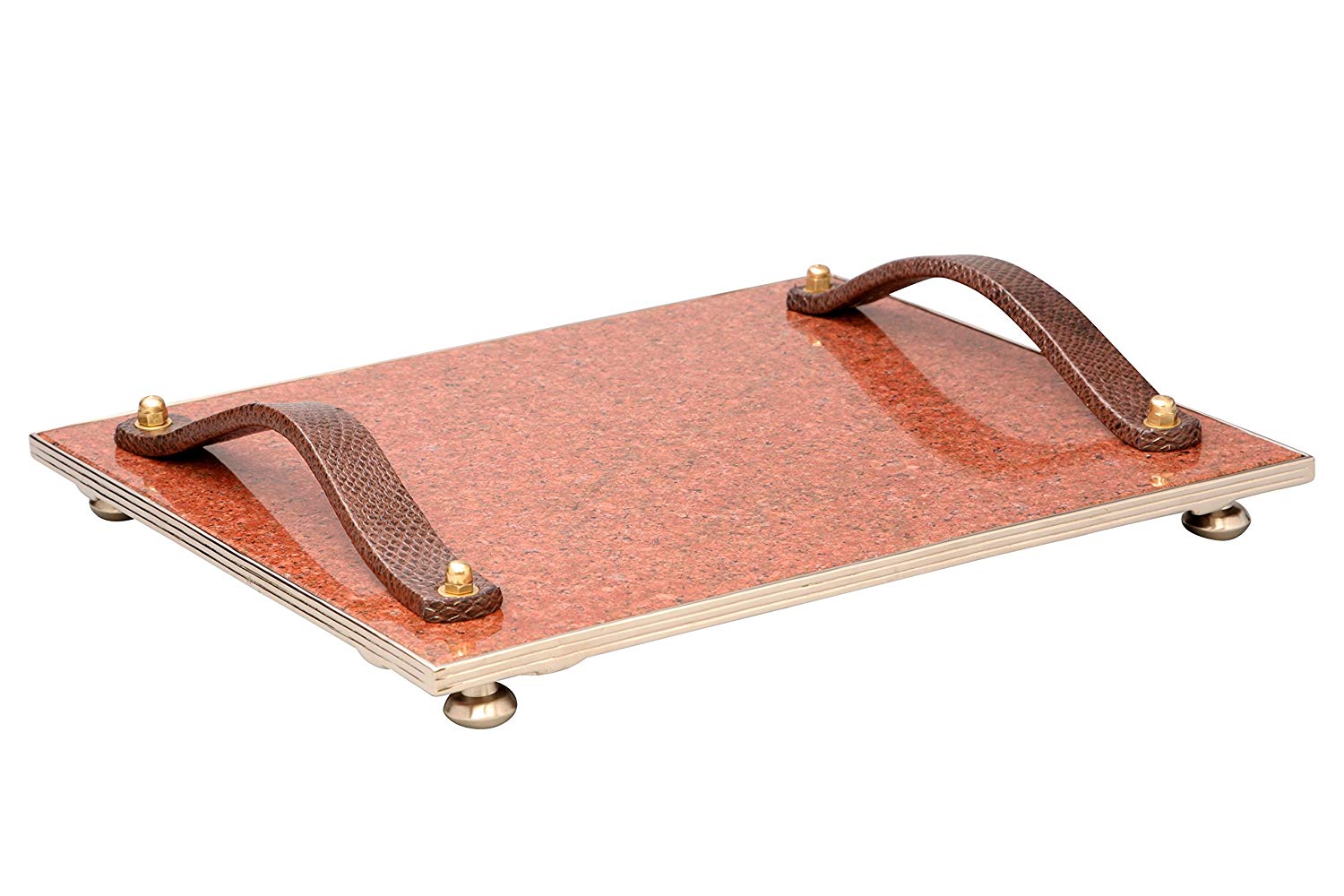 GAC Granite Marble Cheese Board on 4 Nonslip Legs, Beautiful Cheese