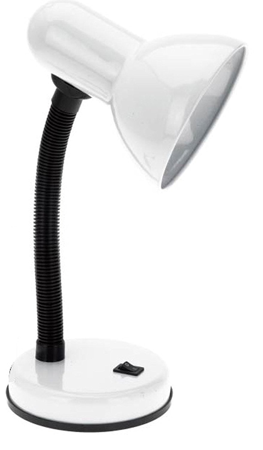Black Simple Designs LD1003-BLK Basic Metal Flexible Hose Neck Desk Lamp 