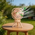 thumbnail image 5 of AZXY Portable Desk Fan, Small Fans That Blow Cold Air, USB Rechargeable Tripod Stand Fan, Personal Cooling Fan for Bedroom, Home, Office, Indoor, Travel, Beige, 5 of 8
