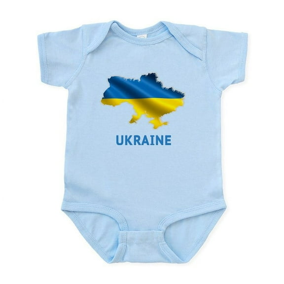 CafePress - Cool Ukraine Flag Ukrainian Pride Native Body Suit - Baby Light Bodysuit, Size Newborn - 24 Months