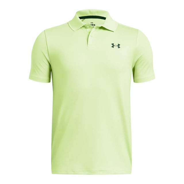 Polo Under Armour Performance Green para niños, talla L
