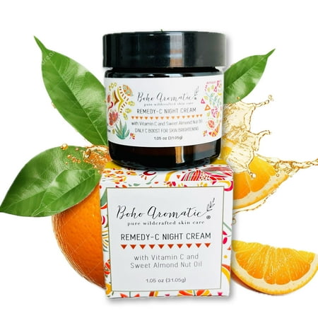 Boho Aromatic Remedy-C Night Cream, Vitamin C Facial Moisturizer, 1.05oz
