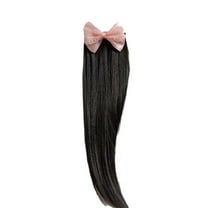 XINYUAN Little Girl Ponytail Girl Curly Ponytail Wig Straight Wig Ponytail Wig' D2B0