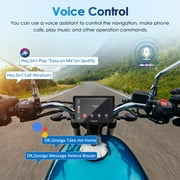 Carpuride CarPlay & Android Auto for Motorcycle, Music Sharing,IP67 Waterproof Gps Ips HD Screen,Light Sensor Car Accessories(502)