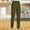 Green-a, variant on Women’s Corduroy Pants, Solid Color Straight Elastic Waist Trousers, Fall Winter Wide Leg Long Pants with Pockets