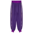 thumbnail image 5 of iiniim Women's Belly Dance Harem Pants Side Slits Sequins Bloomers Halloween Fancy Pants Trousers Purple One Size, 5 of 7