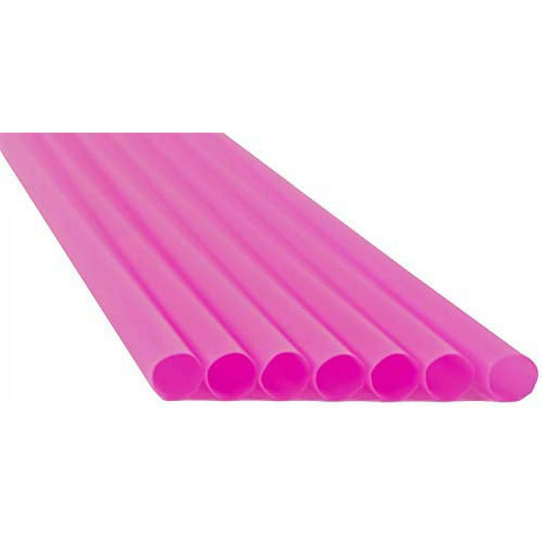 Made in USA Pack of 250 Jumbo Pink (10 X 0.28) Unwrapped Plastic Smoothie  Drinking Straws (Non-toxic, BPA-free)