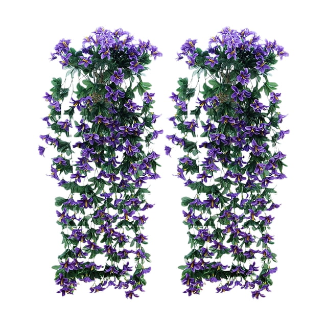 WRKEKC Clearance 2pack Simulation Lilys Rattan Artificial Flower Wall Hanging Basket indoor And Outdoor Decorative Flowers Suitable for Decorating indoor Wedding