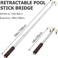 thumbnail image 4 of 2X Retractable Billiards Cue Stick Bridge with Removable Brass Bridge , Billiards Pool Cue Accessory,Low Bridge,2 x etractable billiard cue bridge,Silver & Gold, 4 of 8