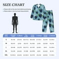 thumbnail image 2 of Mens Pajamas Set, Cute Grape Blue Button Down Long Sleeve Loungewear Sleepwear Pjs sets for Men, 2 of 5