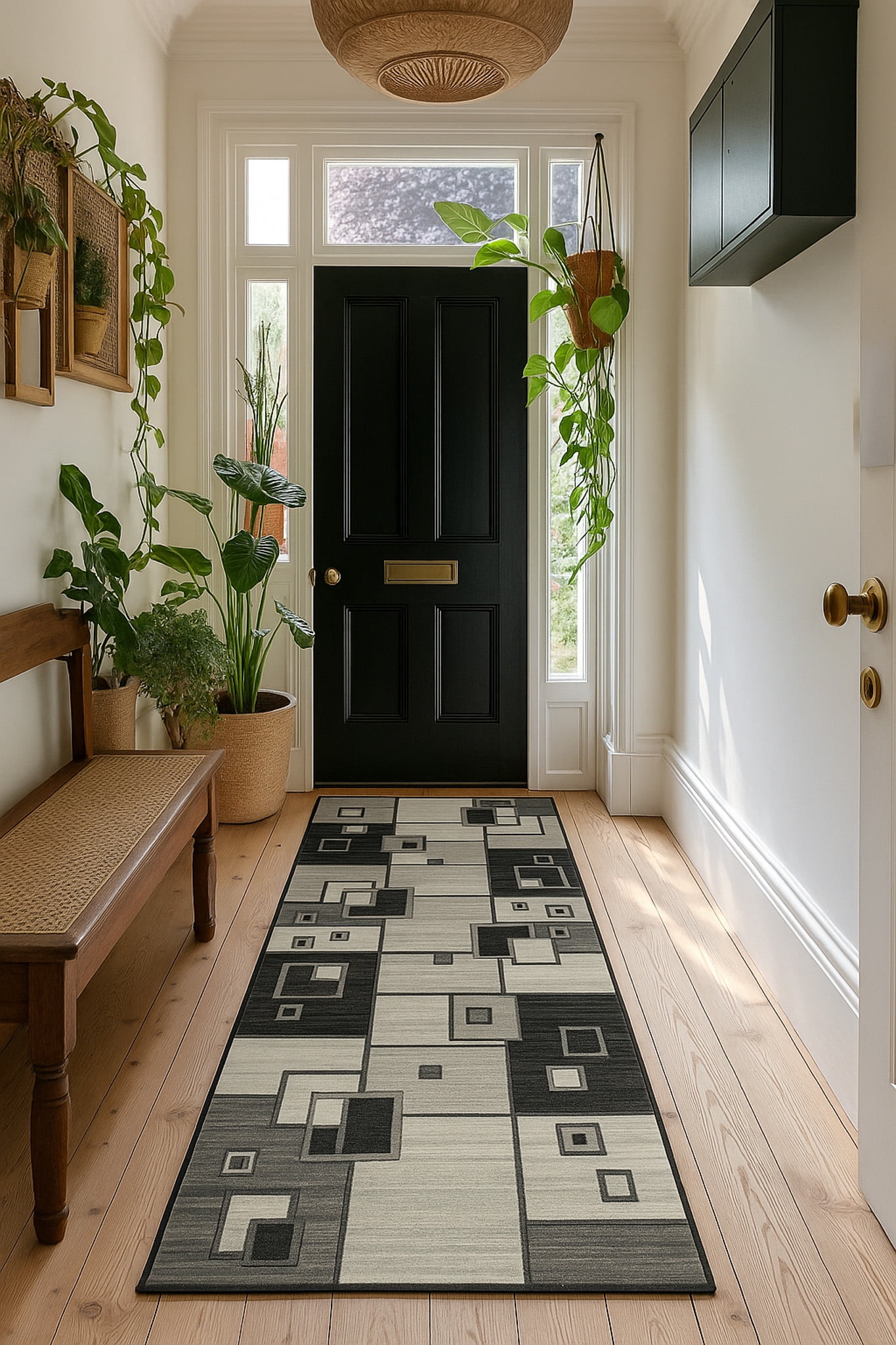 Rug Branch Montage Collection Modern Geometric Runner Area Rug