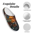 thumbnail image 5 of Lsque Colorful Graffiti Abstract Eye Pattern Womens Comfort Cotton on Scuff With Memory Foam and Anti-skid Sole Slipper-37/38, 5 of 7