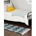 thumbnail image 3 of Rugs.com Serenity Shag Collection Rug – 6 Ft Runner Blue Shag Rug Perfect For Hallways, Entryways, 3 of 9