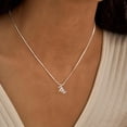 thumbnail image 3 of Collares con iniciales, elegante collar de plata esterlina con dije de inicial, para mujer, regalos de San Valentín, 3 of 5