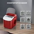 thumbnail image 7 of LHRIVER Countertop Ice Maker, Self-Cleaning Portable Ice Maker Machine with Handle, 9 Bullet-Shaped Ice Cubes Ready in 6 Mins, 26Lbs/24H with Ice Scoop and Basket for Home/Kitchen/Party-Red, 7 of 7