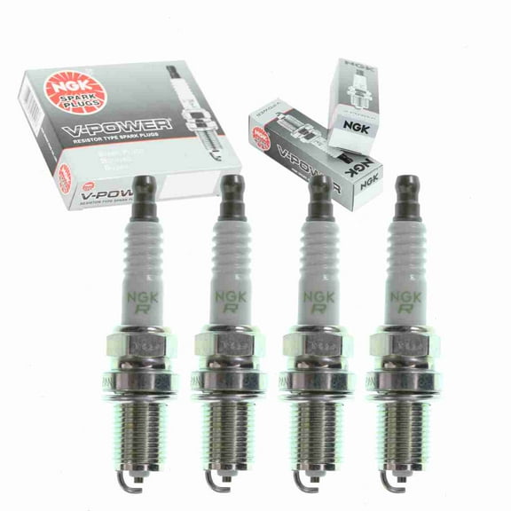 4 pc NGK 1273 V-Power Spark Plugs for 1765225 22401-02P15 5016 98079-55148 999-06910-P9-021 B6B3-18-110 Q16P-U11 Ignition Wire Secondary