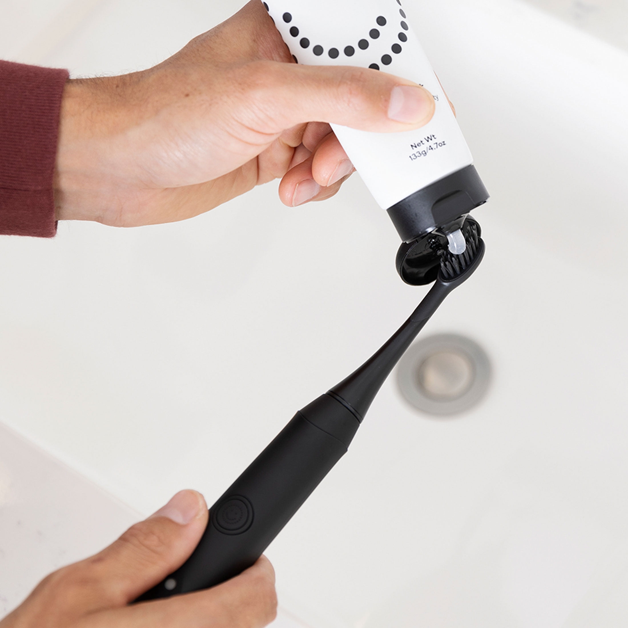 (2 pack) Burst Sonic Electric Toothbrush Replacement Head, Black, 1 Count