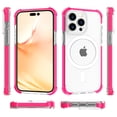 thumbnail image 3 of Elehold Magsafe Clear Case for iPhone 14 Pro Msx 6.7 inch with Magnetic Charging Wireless Anti-Scratch Shockproof Clear Four Corner Cushion Durable Anti-Dropping Case, Pink, 3 of 4
