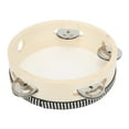 thumbnail image 2 of Pandereta, Mejora Talento Musical Poliéster de Poliéster Beech Madera Crujiente Sonido de 154 mm Para Niños Duraderos para Fiesta para Fiesta, 2 of 7