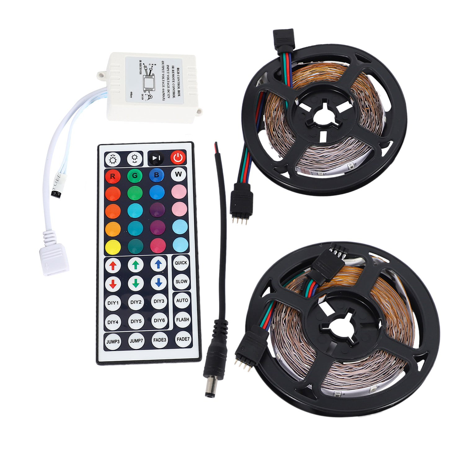 44 Key IR Remote Controller 10M 3528 SMD RGB Flexible LED Light Strip 600LEDs 