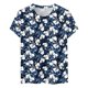 thumbnail image 4 of Puntoco Liquidación de blusas cortas para mujer Blusas estampadas de moda para mujer Camiseta de manga corta Cuello redondo, 4 of 4