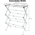 thumbnail image 3 of Home Basics Enamel-Coated Steel 3-Tier Expandable Clothes Dryer, 3 of 3