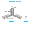 thumbnail image 2 of Uxcell 90 Degree Folding Support Hinge 1.6" x 2.1", Box Hinge for Jewelry Cabinet Wooden Box, Silver 6 Pack, 2 of 6
