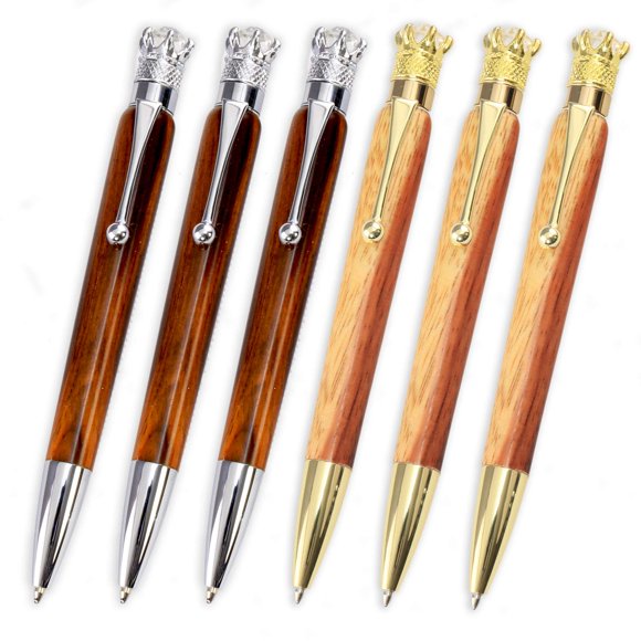 Legacy Woodturning Imperial Twist Pen Kit - Variety, 6 Pack, Includes 3 each of Gold, Chrome