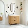 thumbnail image 3 of Mumbai 36" Single Vanity in Oak Weathering Light Brown with Composite Stone Top, 3 of 16