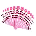 thumbnail image 1 of 2x48 Uds. Expansores De Acrílico Para Oreja, Expansores De Oreja, Tapones Para Túneles De Corazón, Color Rosa Zulema  Ensanchadores de oreja Tapones cónicos, 1 of 7