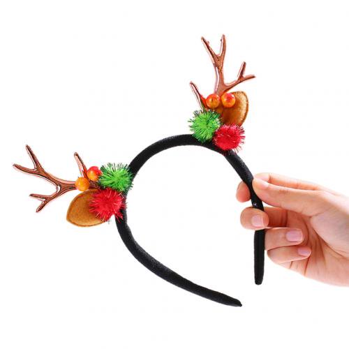 Diadema con lentejuelas para el pelo, sombrero de Navidad con cuernos de alce, diadema, diademas de Navidad