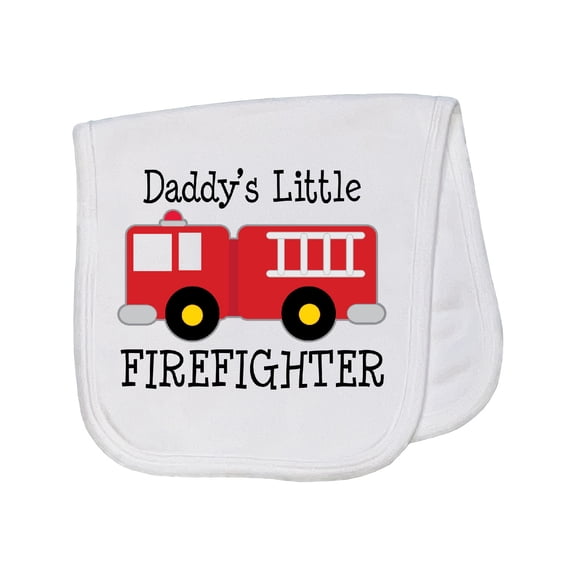 Inktastic Daddy's Little Firefighter Baby Burp Cloth