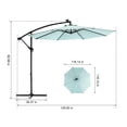 thumbnail image 2 of 10ft Solar-Powered Patio Umbrella with Water-Resistant Shade / Vibrant for Years, 2 of 7