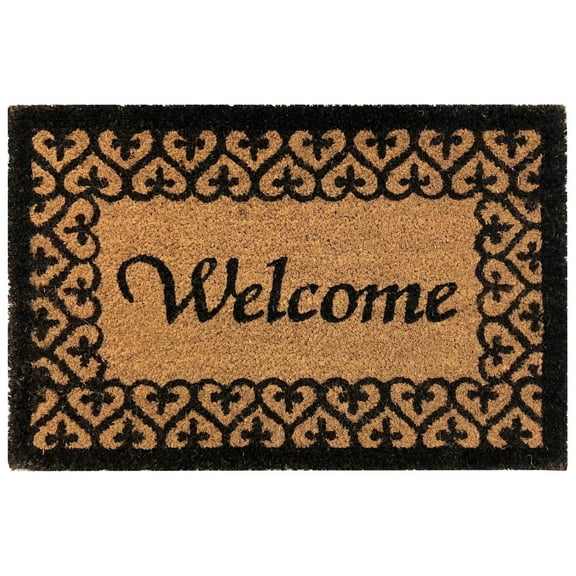 Superscraper Door Mat Heart Welcome - 16" x 24"