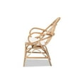 thumbnail image 4 of Baxton Studio Jayden Modern Bohemian White Fabric Upholstered and Natural Brown Finished Rattan Accent Chair, 4 of 7