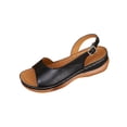 thumbnail image 2 of Norvail Orthopedic Sandals for Women, Women Walking Slippers with Arch Support Wedge Sandals Summer Dressy Open Toe Ankle Strap Platform Beach Casual Slip on Summer Going Out Shoes, 2 of 7