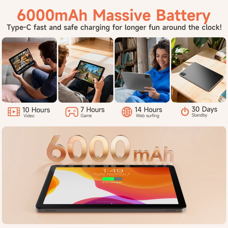 2026 Android 15 Tablet with Octa-Core for Adults,10.1 Inch Tablet