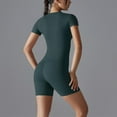 thumbnail image 4 of 2 Piece Workout Sets for Women Tight Short Sleeve Shirt Gym Biker Shorts Outfits Matching Set Sweatsuits, 4 of 7