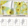 thumbnail image 5 of Farmhouse Daisy Swag Curtains for Kitchen/Bedroom/Living Room, Spring Watercolor Yellow White Floral Green Scalloped Curtains 63 Inch Long, Window Swag Topper Curtains Valances 2 Panels Set 36"x63", 5 of 8