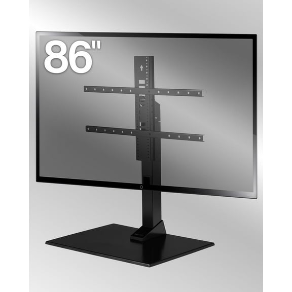 SANUS Universal TV Stand - Large Swivel Base Replacement TV Stand for Screens Up to 86" - Swivels 70 degrees & Height Adjusts 8" - Compatible with Sony, Vizio TCL & More
