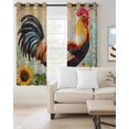 thumbnail image 2 of Sunflower Retro Rooster Blackout Curtains for Bedroom Living Room Darkening Curtains 84 Inch Length 2 Panels Set Watercolor Elegant Animals Window Curtain Window Treatment Grommet Drapes 42"x84", 2 of 9