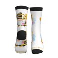 thumbnail image 3 of Crew Socks for Women Men, Gnomes Honey Bee  Moisture Running Athletic Football Striped Socks Cushion Tube Socks, 3 of 7