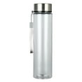 thumbnail image 1 of Mainstays 18oz Plastic Clear Water Bottle Stainless Steel Screw Cap Lid with Strap, 1 of 13