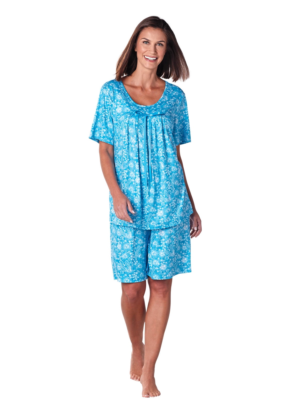 Pleated ShortSleeve PJ Set by Cozee Corner