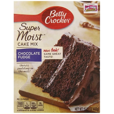 Betty Crocker Supermoist Cake Mix, Chocolate Fudge, 15.25-Ounce (Pack of 6)