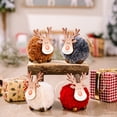 thumbnail image 5 of Christmas Wooden Wool Felt Reindeer Plush Elk Hanging Ornaments Christmas Tree Decorations Deer Pendants Craft for Xmas Party Home Decor, 4PCS, 5 of 9