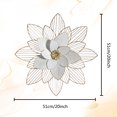 thumbnail image 5 of Liffy Elegant Extra Large Metal Flower Wall Decor for Home & Yard - White Gold 20" 3D Appearance. Wire Artwork Perfect for Patio & Porch., 5 of 8