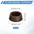 thumbnail image 2 of Uxcell 28pack 20mm(13/16")" Nylon Hole Plugs, Flush Type Panel Round Snap In Fastener Knockout Plugs, Brown, 2 of 6