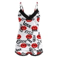 thumbnail image 4 of Pajamas for Women Set â Winter Lounge Sets & Stretch Pajamas Ladies' Valentine's Day Casual Fashion Sexy Printed Sleeveless Camisole Top Shorts Set Two Piece Set, 4 of 5