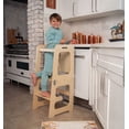 thumbnail image 3 of Avenlur Toddler Tower, Date 4-in-1 Kitchen & Learning Tower Doubles as a Kitchen Stool for Toddlers, Montessori Tower, and Toddler Tower Table (White), 3 of 7